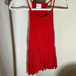 Red shirt.